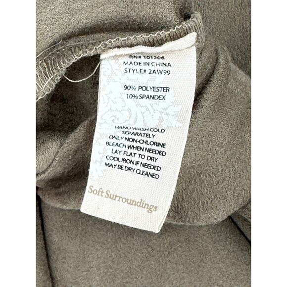 Soft Surroundings Felicity Tunic Top Faux Suede Gray Long Sleeve Lagenlook XS - Picture 5 of 8